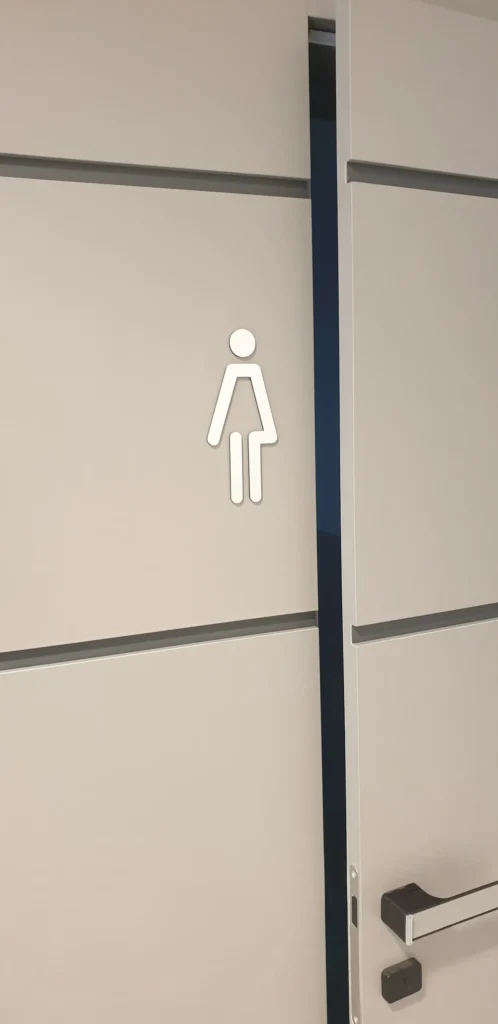 Detail piktogramu WC ženy